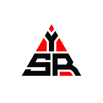 YSR triangle letter logo design with triangle shape. YSR triangle logo design monogram. YSR triangle vector logo template with red color. YSR triangular logo Simple, Elegant, and Luxurious Logo. YSR 