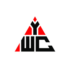 YWC triangle letter logo design with triangle shape. YWC triangle logo design monogram. YWC triangle vector logo template with red color. YWC triangular logo Simple, Elegant, and Luxurious Logo. YWC 