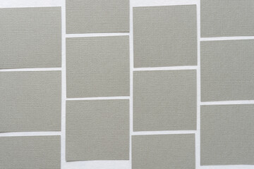 gray paper tiles on white