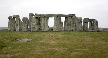 The stone ruins of Stonehenge in England. Graphic resource for travel publications. 2015