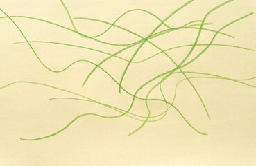 hand drawn abstract background in green and yellow