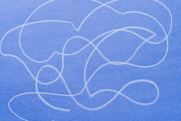 hand drawn background on blue paper