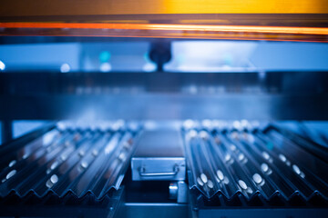Production line pharmaceutical industry. Manufacturing of drugs and medications, pharmaceuticals.