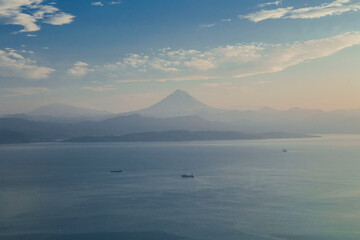 mount landscape at the sea