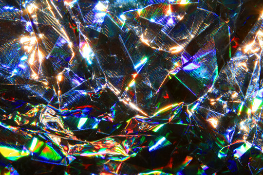 Close Up holographic Background for Tech or Festive Shine