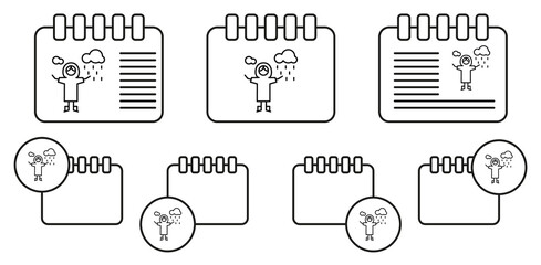Raincoat, adventure vector icon in calender set illustration for ui and ux, website or mobile application