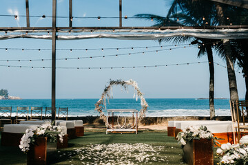 Wedding decoration - decoration wedding ceremony at Guarujá beach