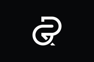 GR logo letter design on luxury background. RG logo monogram initials letter concept. GR icon logo design. RG elegant and Professional letter icon design on black background. G R RG GR - obrazy, fototapety, plakaty