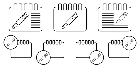 Artificial insemination, test vector icon in calender set illustration for ui and ux, website or mobile application