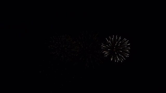 Real Abstract Fireworks display celebration, 4k high quality hdr footage