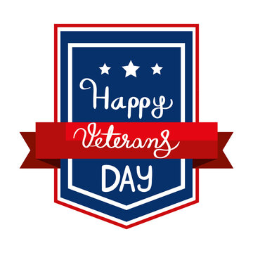 happy veterans day emblem