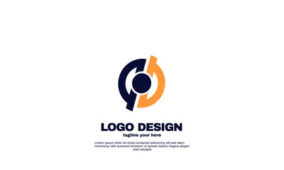 stock abstract creative idea best logo cute with colorful company business corporate logo design template
