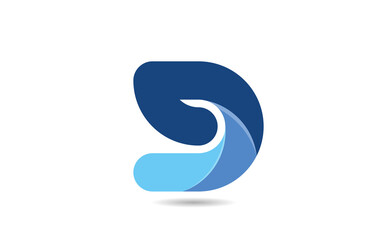 blue logo g alphabet letter design icon for company