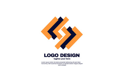 stock abstract creative inspiration best logo elegant geometric corporate company and business logo design with colorful