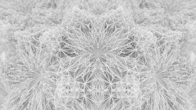 Complexity and connection in a monochromatic white star fractal