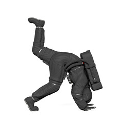 astronaut is somersaulting