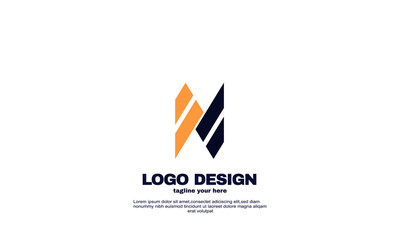 abstract best powerful geometric company business logo design vector colorful