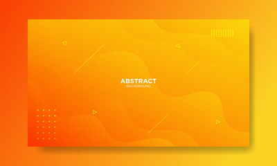Abstract orange geometric background. Modern background design. gradient color. Fluid shapes composition. Fit for presentation design. website, basis for banners, wallpapers, brochure, posters