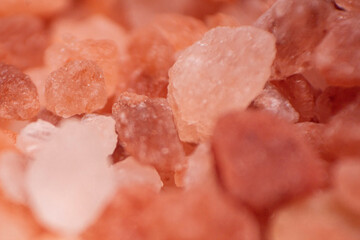 Pink Himalayan salt grains for kitchen use 