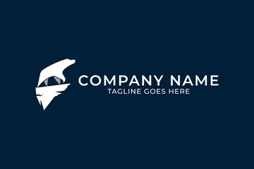 polar bear logo design, animal logo design, media logo design