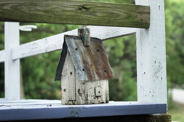 wooden bird house