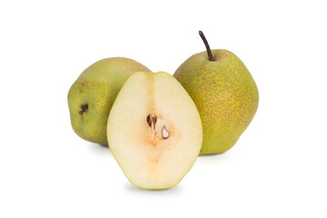 fruit of pear isolated on white background.