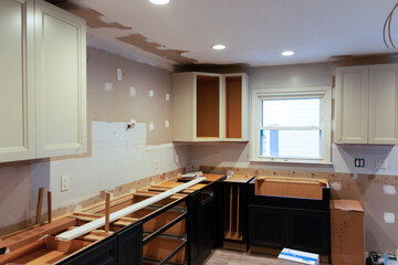 Unfinished kitchen instalation remodel
