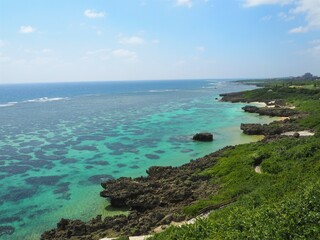 Fototapeta na wymiar the beautiful ocean of miyako island, Okinawa, Japan