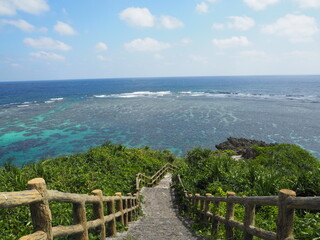 Fototapeta na wymiar the beautiful ocean of miyako island, Okinawa, Japan