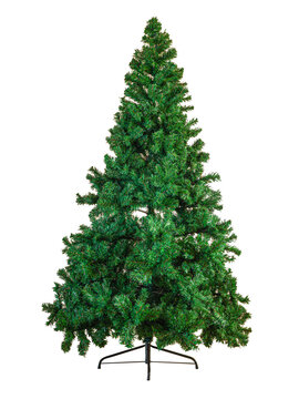 simulation of Christmas tree on white background. isolated object decoration concept on photography image and clipping path included.