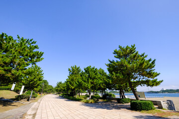 神奈川県横浜市金沢区の海の公園