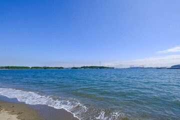 神奈川県横浜市金沢区の海の公園
