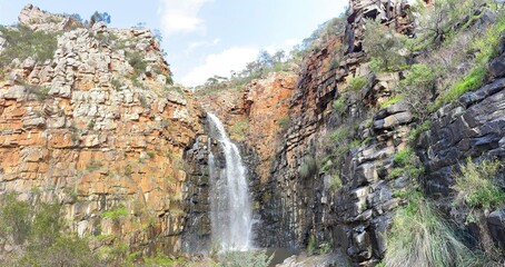 Spectacular Australian outback rock waterfall billabong