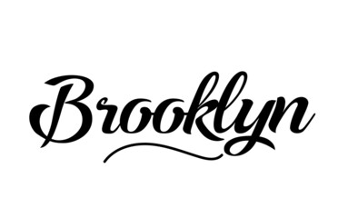 Brooklyn hand written text word for design. Can be used for a logo