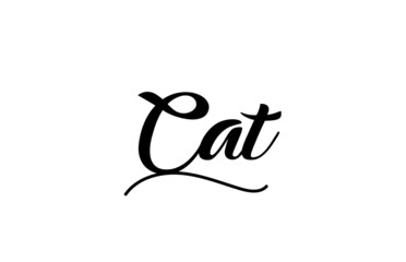 Cat hand written text word for design. Can be used for a logo