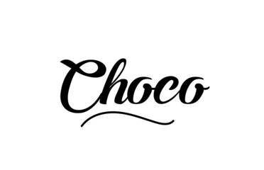 Choco hand written text word for design. Can be used for a logo