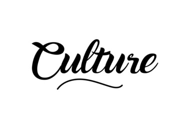 Culture hand written text word for design. Can be used for a logo