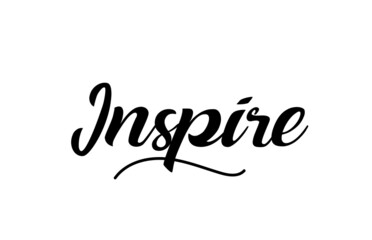 Fototapeta na wymiar Inspire hand written text word for design. Can be used for a logo