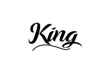 King hand written text word for design. Can be used for a logo
