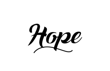 Hope hand written text word for design. Can be used for a logo