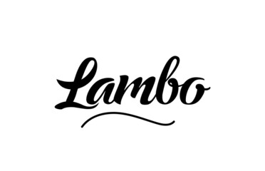 Lambo hand written text word for design. Can be used for a logo