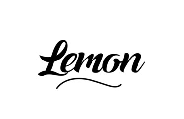 Lemon hand written text word for design. Can be used for a logo