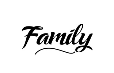 Family hand written text word for design. Can be used for a logo