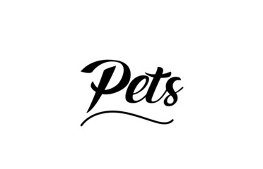 Pets hand written text word for design. Can be used for a logo