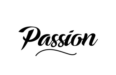 Passion hand written text word for design. Can be used for a logo