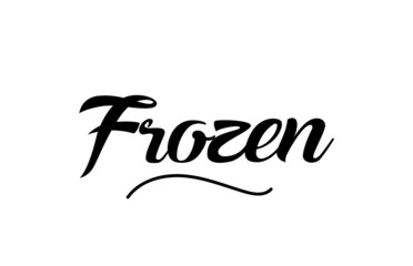 Frozen hand written text word for design. Can be used for a logo