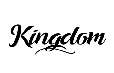 Kingdom hand written text word for design. Can be used for a logo