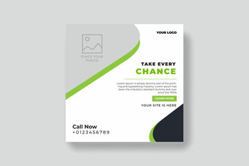 Creative business marketing banner for social media post template