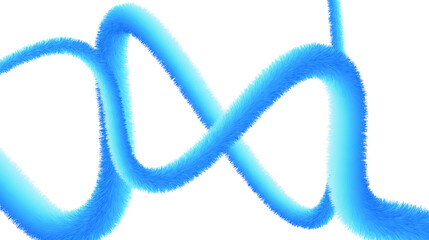 Infinity symbol. Blue feathered lines. Isolated on white background.