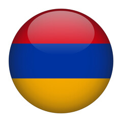 Armenia 3D Rounded Country Flag button Icon